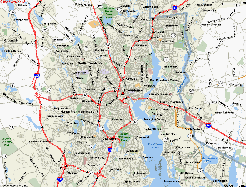 Map of Providence RI